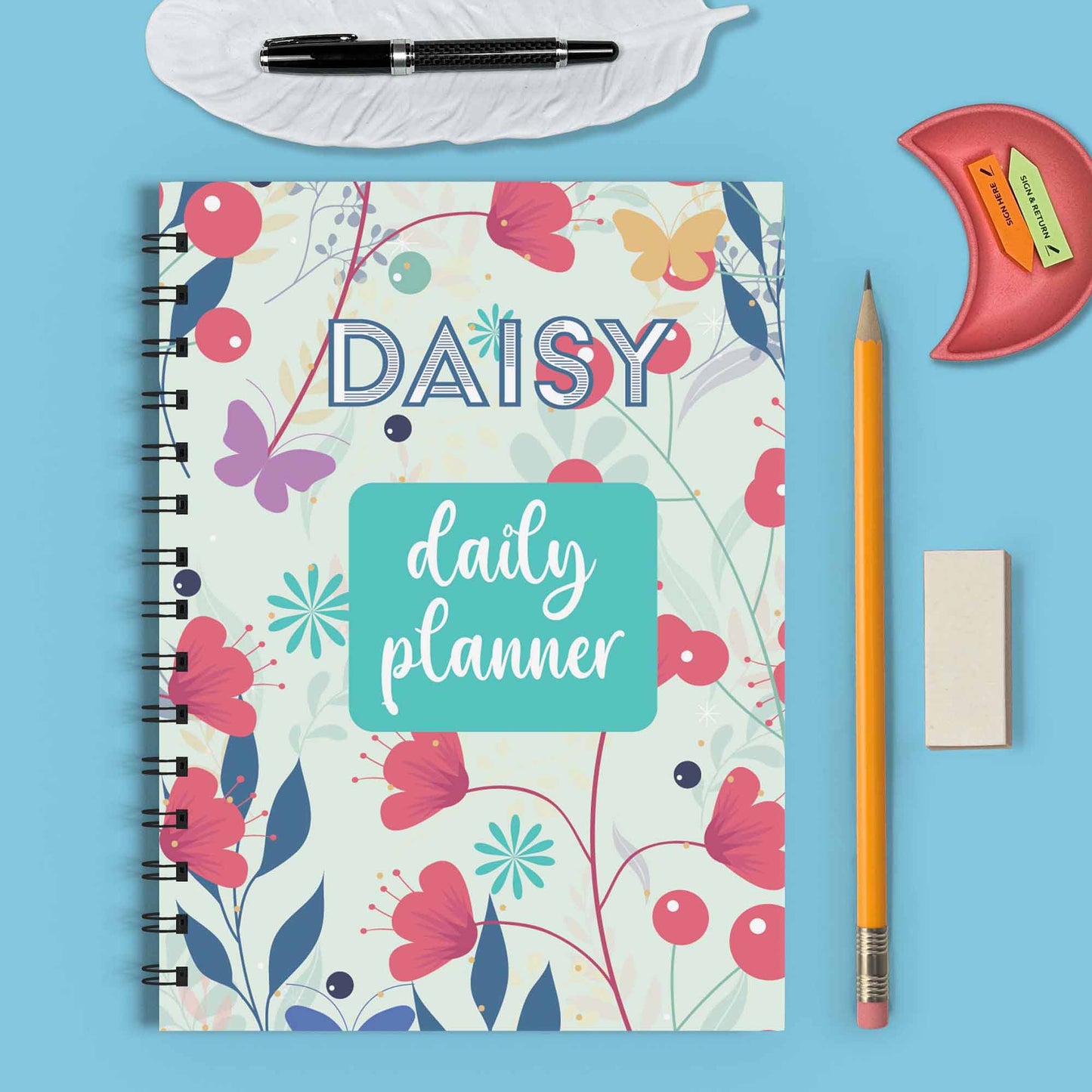 Red Peonies Spiral Planner