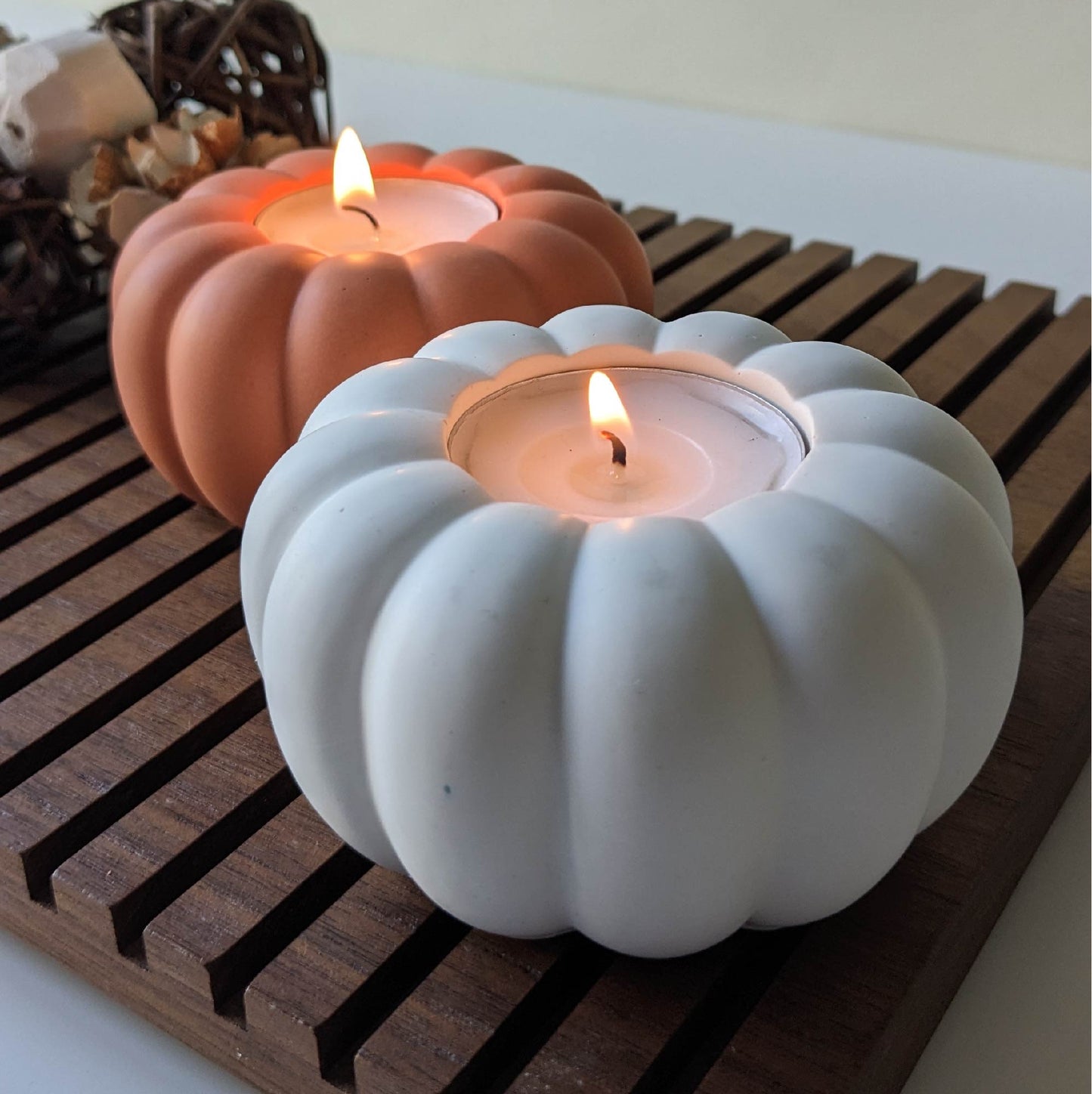 Pumpkin Tea Light Candle Holder