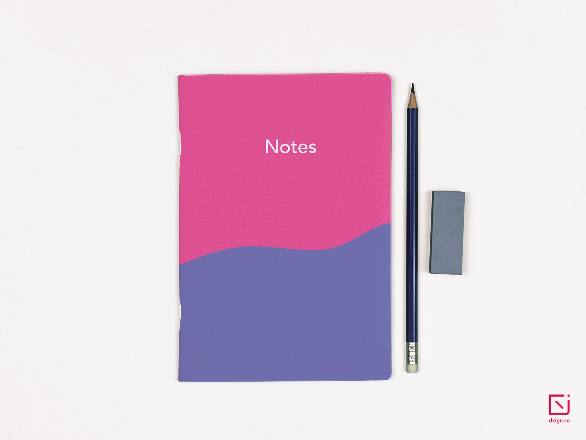 blue tango abstract pink purple white design personalised notebook