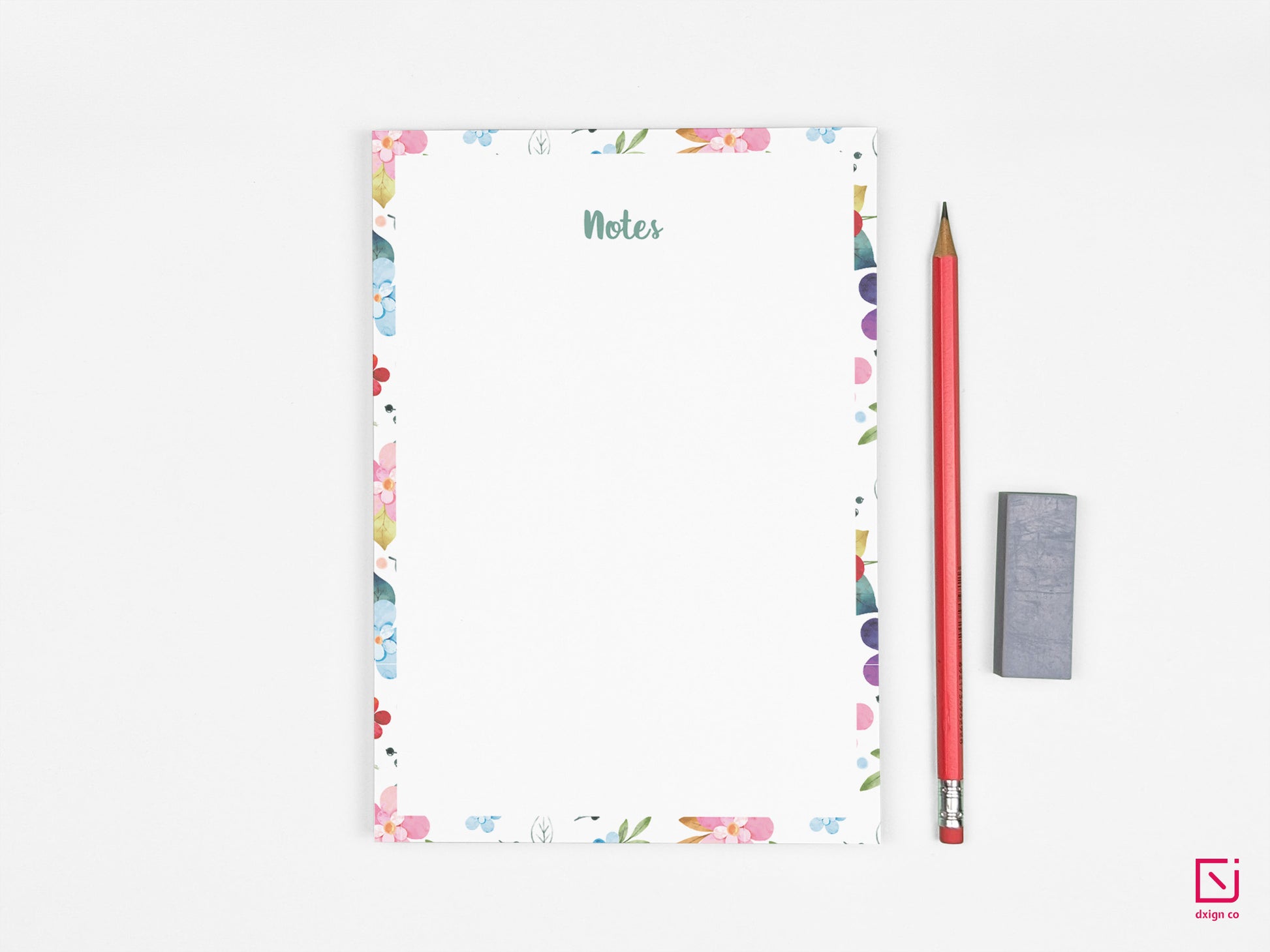 pentunia vibrant coloured flowers design personalised notepad