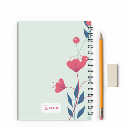 Red Peonies Spiral Recipe Journal