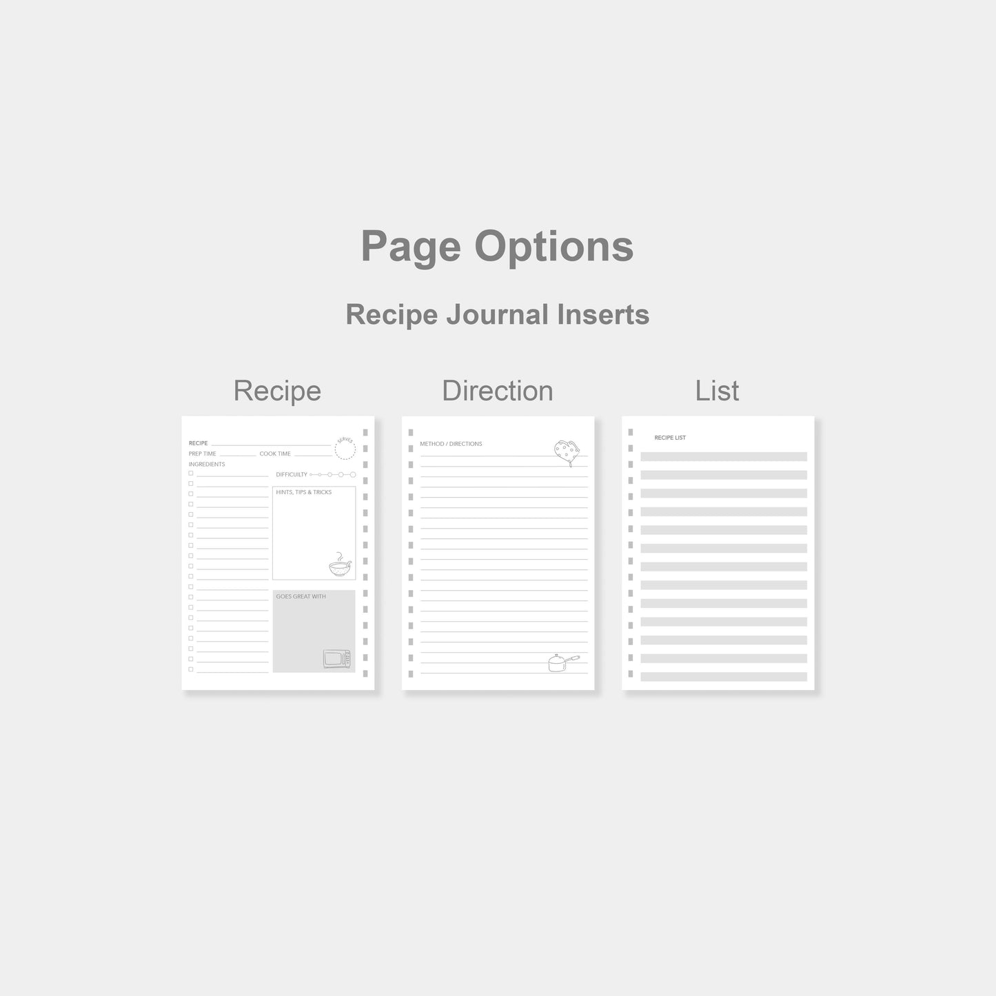 Red Peonies Spiral Recipe Journal