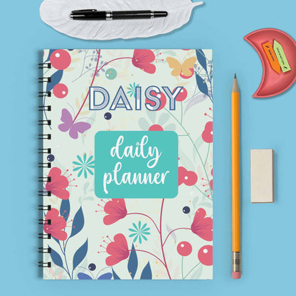 Red Peonies Spiral Planner