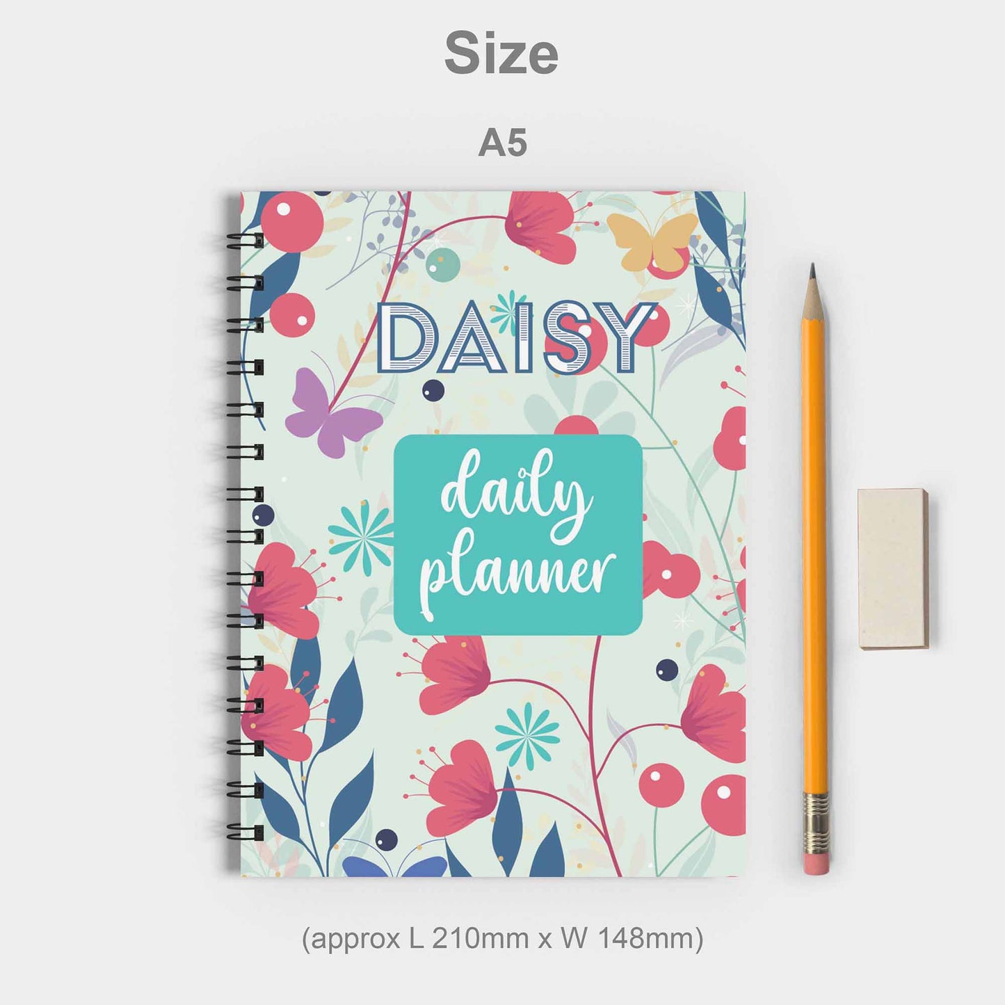 Red Peonies Spiral Planner